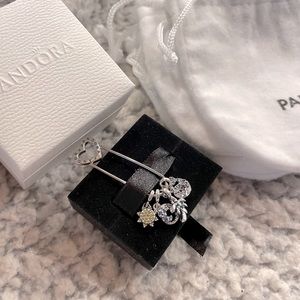 Pandora Me safety pin and charms